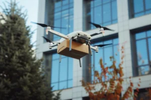 drone delivering